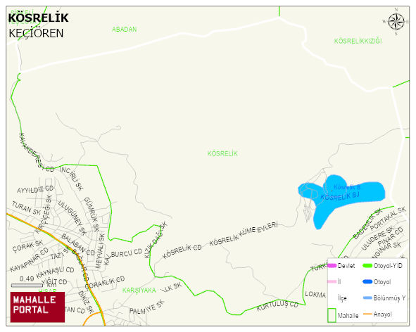 KÖSRELİK Mahallesi Haritası | Mahalle ve Köy Sınırı