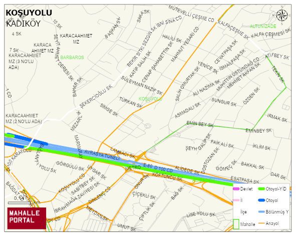 KOŞUYOLU Mahallesi Haritası | Sayısal Bölge Görünümü