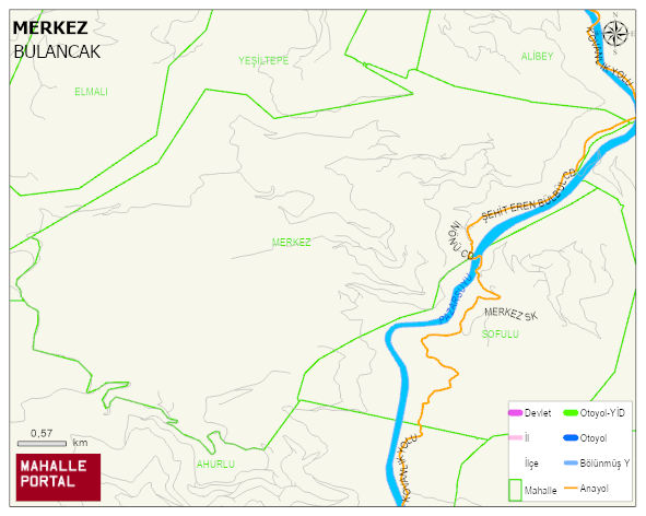 KOVANLIK BELDESİ MERKEZ Mahallesi Haritası | Dağlar, Ovalar ve Akarsu Bilgileri