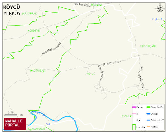 KÖYCÜ Köyü Haritası | Uydu Görüntüsü ve Harita Detayları