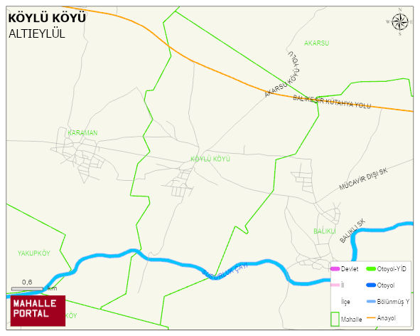 KÖYLÜ KÖYÜ Mahallesi Haritası | Yükselti ve Doğa Özellikleri