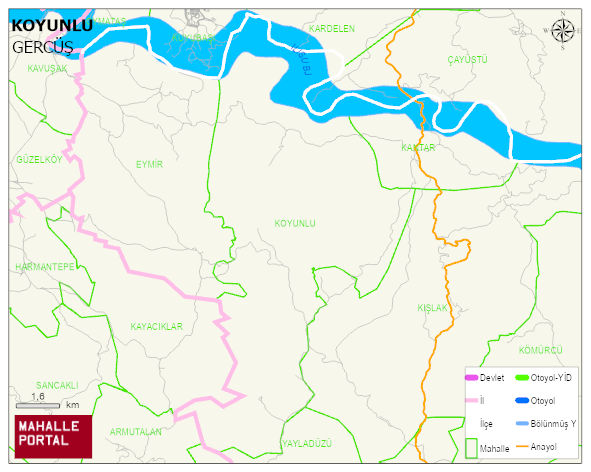 KOYUNLU Köyü Haritası | Yükselti ve Doğa Özellikleri