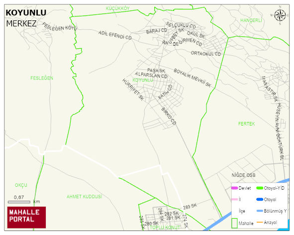 KOYUNLU Köyü Haritası | Mahalle ve Köy Sınırı