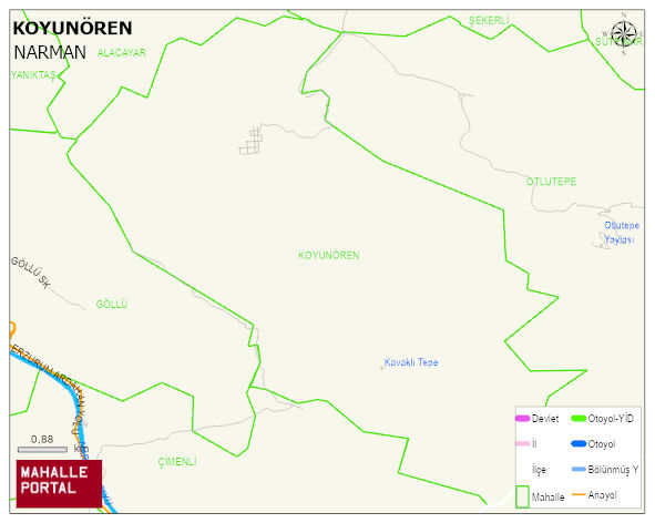 KOYUNÖREN Mahallesi Haritası | İnteraktif Köy ve Mahalle Sınırları