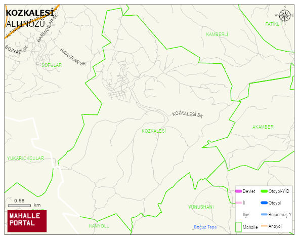 KOZKALESİ Mahallesi Haritası | Güncel Mahalle ve Köy Haritası