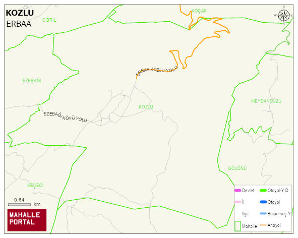 KOZLU Köyü Haritası | Detaylı Köy ve Mahalle Görünümü
