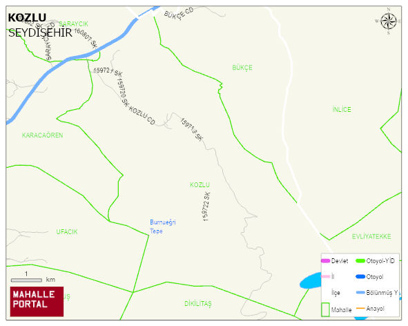 KOZLU Mahallesi Haritası | Mahalle ve Köy Sınırı