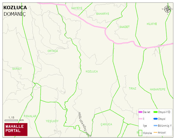 KOZLUCA Köyü Haritası | Detaylı Köy ve Mahalle Görünümü