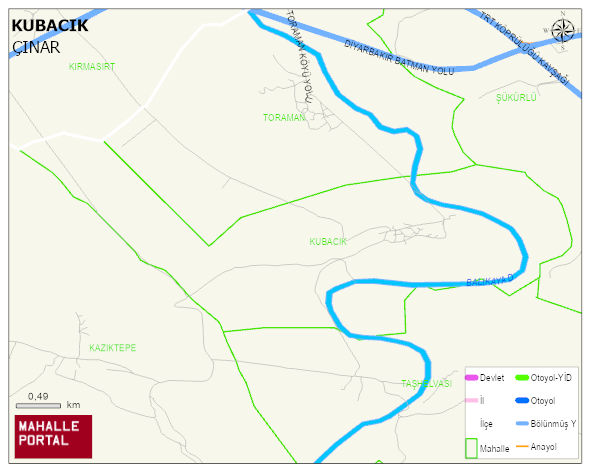 KUBACIK Mahallesi Haritası | İnteraktif Köy ve Mahalle Sınırları