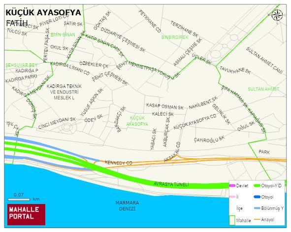 KÜÇÜK AYASOFYA Mahallesi Haritası | İnteraktif Köy ve Mahalle Sınırları
