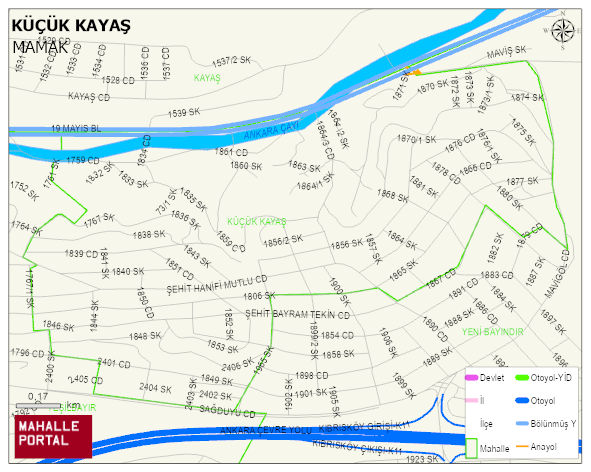 KÜÇÜK KAYAŞ Mahallesi Haritası | Güncel Mahalle ve Köy Haritası