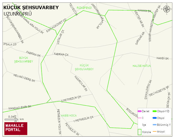 KÜÇÜK ŞEHSUVARBEY Mahallesi Haritası | Mahalle ve Köy Sınırı