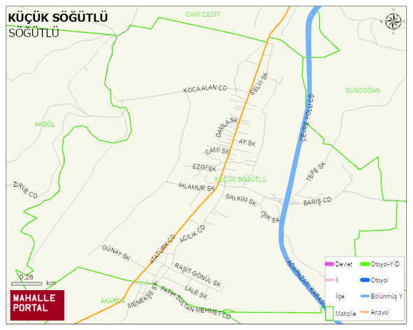 KÜÇÜK SÖĞÜTLÜ Mahallesi Haritası | Mahalle Sokak Haritası