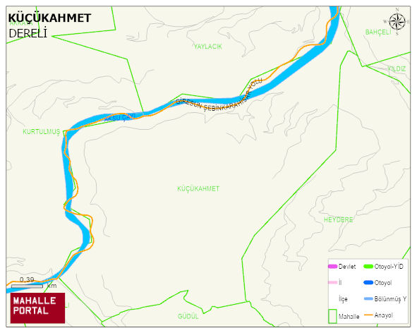KÜÇÜKAHMET Köyü Haritası | Mahalle ve Köy Sınırı