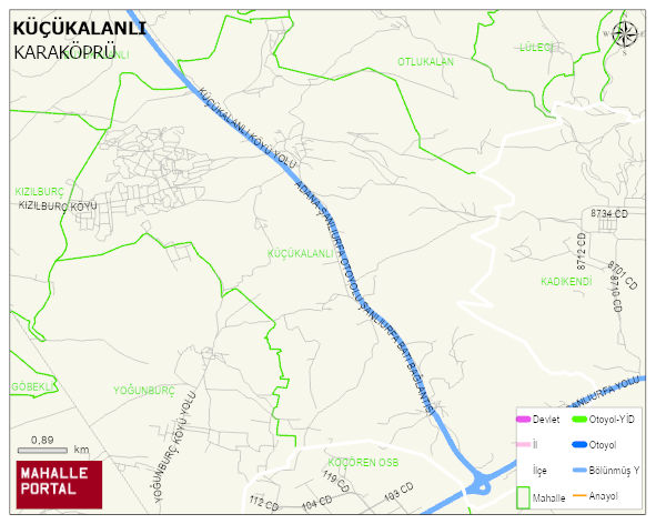 KÜÇÜKALANLI Mahallesi Haritası | İnteraktif Köy ve Mahalle Sınırları