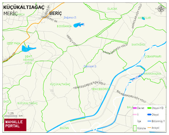 KÜÇÜKALTIAĞAÇ Köyü Haritası | Mahalle ve Köy Sınırı