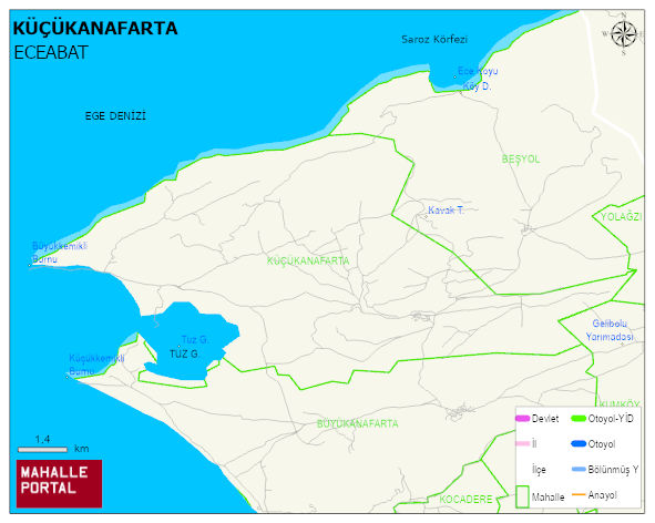 KÜÇÜKANAFARTA Köyü Haritası | Detaylı Köy ve Mahalle Görünümü