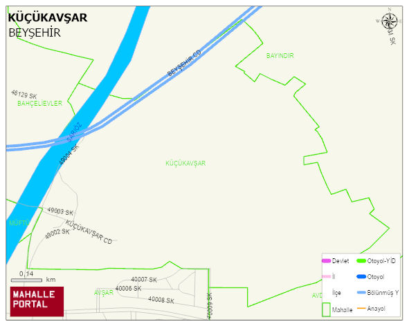 KÜÇÜKAVŞAR Mahallesi Haritası | Sayısal Bölge Görünümü