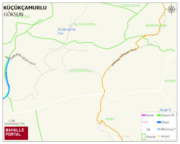 KÜÇÜKÇAMURLU Mahallesi Haritası | Coğrafi Yapı ve Detaylı Haritası