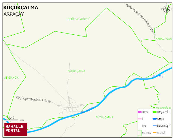 KÜÇÜKÇATMA Köyü Haritası | Sayısal Bölge Görünümü