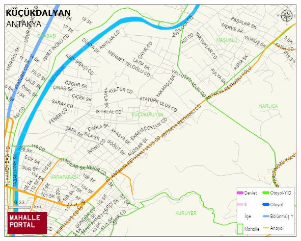 KÜÇÜKDALYAN Mahallesi Haritası | Detaylı Köy ve Mahalle Görünümü