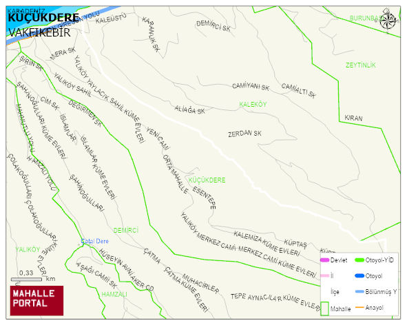 KÜÇÜKDERE Mahallesi Haritası | İnteraktif Köy ve Mahalle Sınırları
