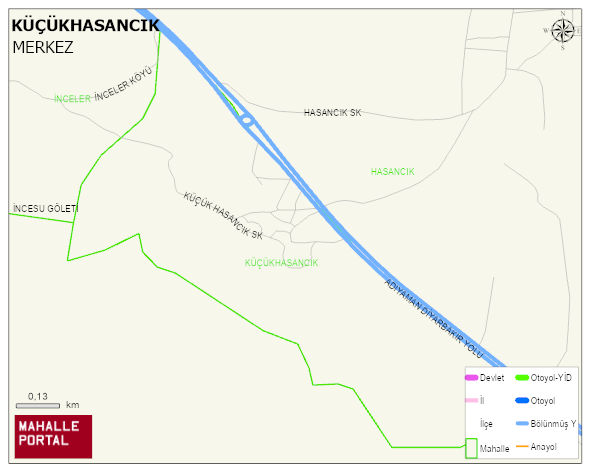KÜÇÜKHASANCIK Köyü Haritası | Mahalle ve Köy Sınırı