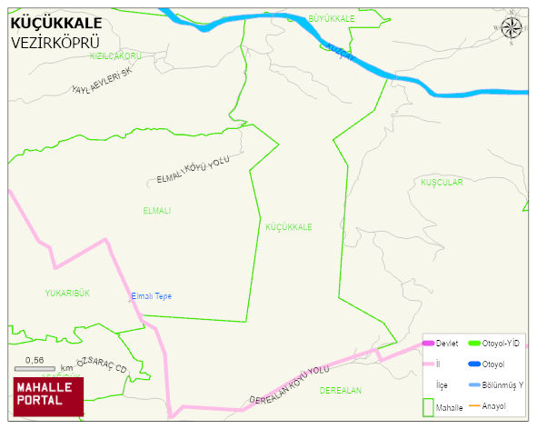 KÜÇÜKKALE Mahallesi Haritası | Yükselti ve Doğa Özellikleri