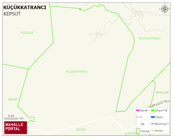 KÜÇÜKKATRANCI Mahallesi Haritası | Coğrafi Yapı ve Detaylı Haritası