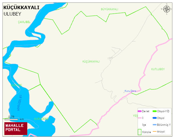 KÜÇÜKKAYALI Köyü Haritası | Mahalle Sokak Haritası