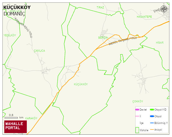KÜÇÜKKÖY Köyü Haritası | Coğrafi Yapı ve Detaylı Haritası