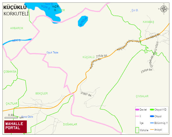 KÜÇÜKLÜ Mahallesi Haritası | Mahalle Sokak Haritası