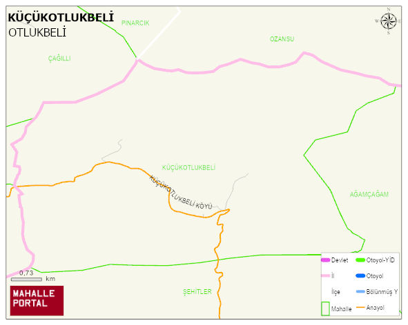 KÜÇÜKOTLUKBELİ Köyü Haritası | İnteraktif Köy ve Mahalle Sınırları