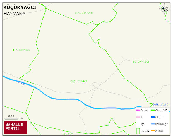KÜÇÜKYAĞCI Mahallesi Haritası | İnteraktif Köy ve Mahalle Sınırları