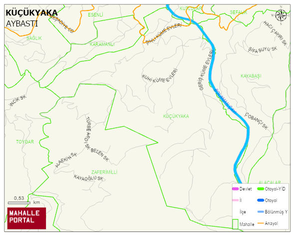 KÜÇÜKYAKA Mahallesi Haritası | Mahalle ve Köy Sınırı