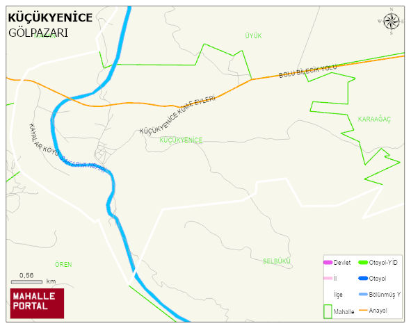 KÜÇÜKYENİCE Köyü Haritası | İnteraktif Köy ve Mahalle Sınırları