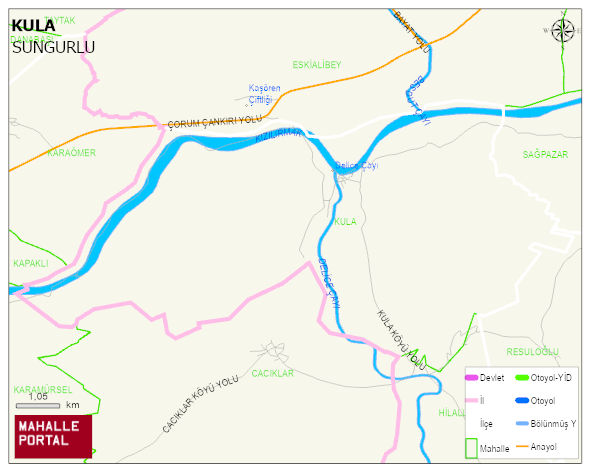 KULA Köyü Haritası | Coğrafi Yapı ve Detaylı Haritası