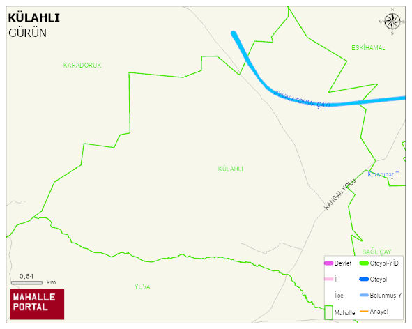 KÜLAHLI Köyü Haritası | Coğrafi Yapı ve Detaylı Haritası