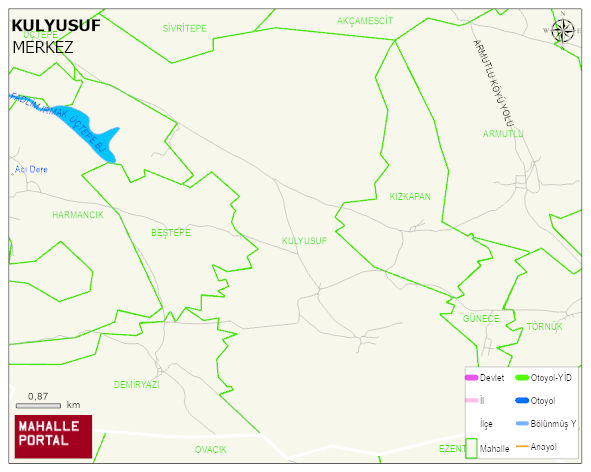 KULYUSUF Köyü Haritası | İnteraktif Köy ve Mahalle Sınırları