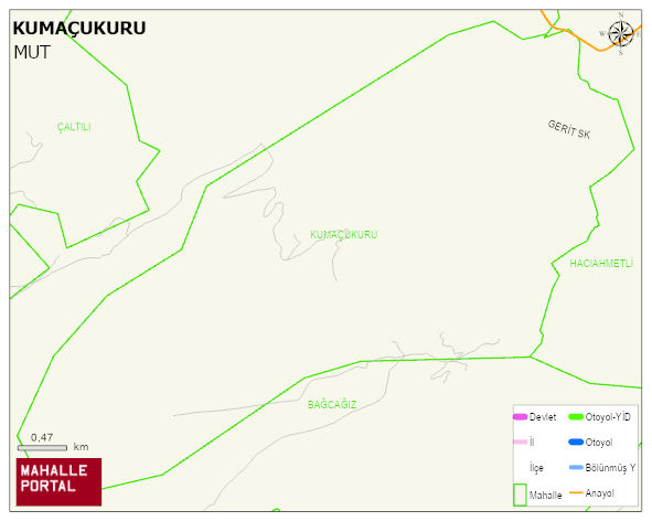 KUMAÇUKURU Mahallesi Haritası | Yükselti ve Doğa Özellikleri