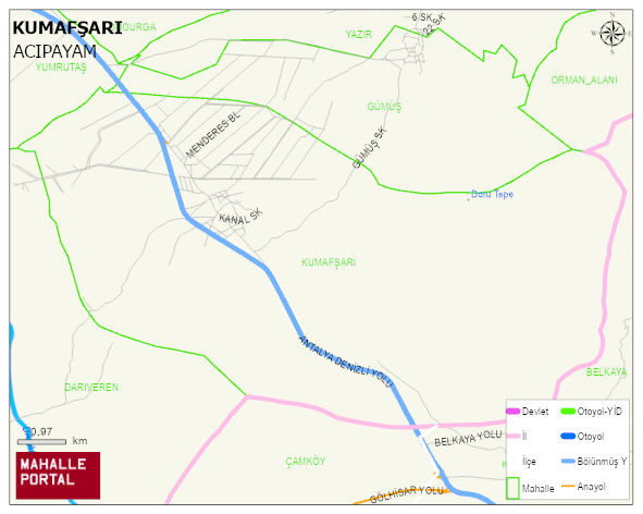 KUMAFŞARI Mahallesi Haritası | Sayısal Bölge Görünümü