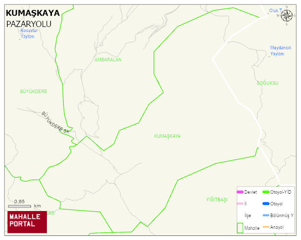 KUMAŞKAYA Mahallesi Haritası | Yükselti ve Doğa Özellikleri