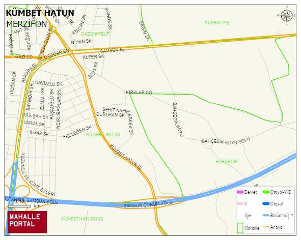 KÜMBET HATUN Mahallesi Haritası | Yükselti ve Doğa Özellikleri