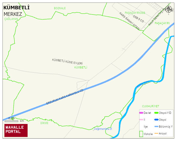 KÜMBETLİ Köyü Haritası | İnteraktif Köy ve Mahalle Sınırları