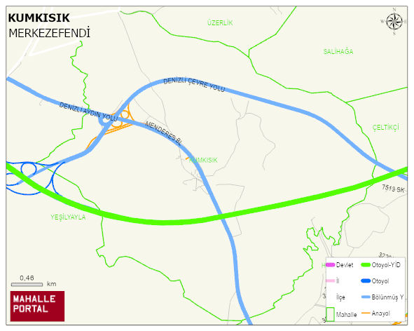 KUMKISIK Mahallesi Haritası | Yükselti ve Doğa Özellikleri