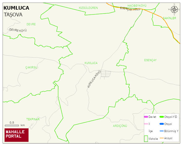 KUMLUCA Köyü Haritası | Sayısal Bölge Görünümü