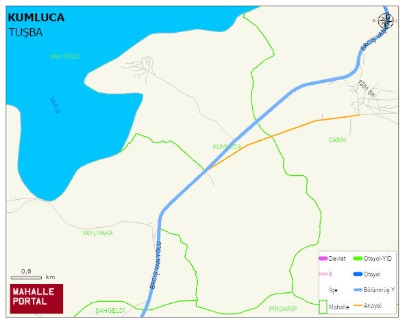 KUMLUCA Mahallesi Haritası | Yükselti ve Doğa Özellikleri