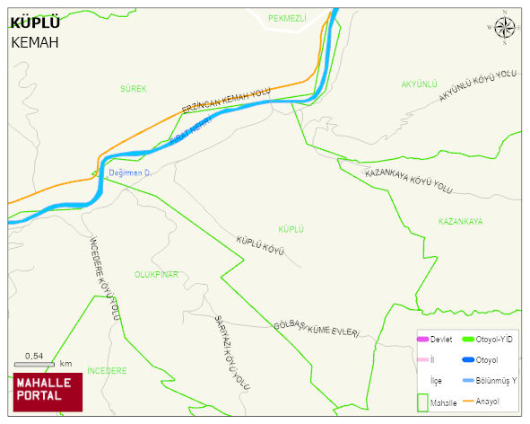 KÜPLÜ Köyü Haritası | Sayısal Bölge Görünümü