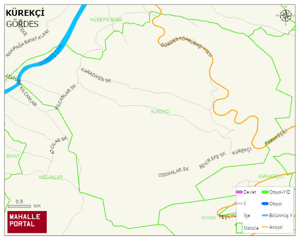 KÜREKÇİ Mahallesi Haritası | İnteraktif Köy ve Mahalle Sınırları