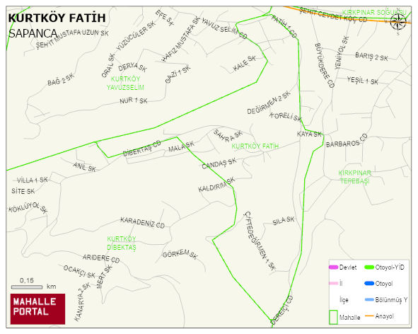 KURTKÖY FATİH Mahallesi Haritası | Sayısal Bölge Görünümü